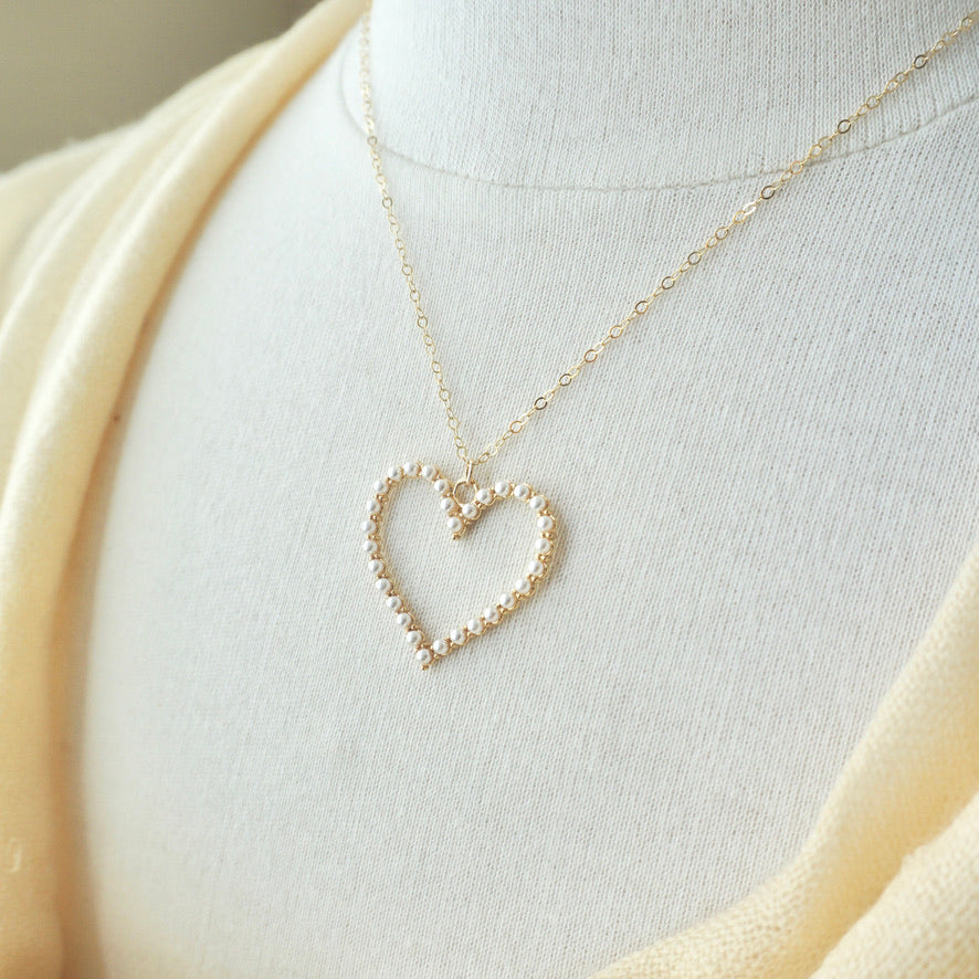 Pearl Heart Necklace