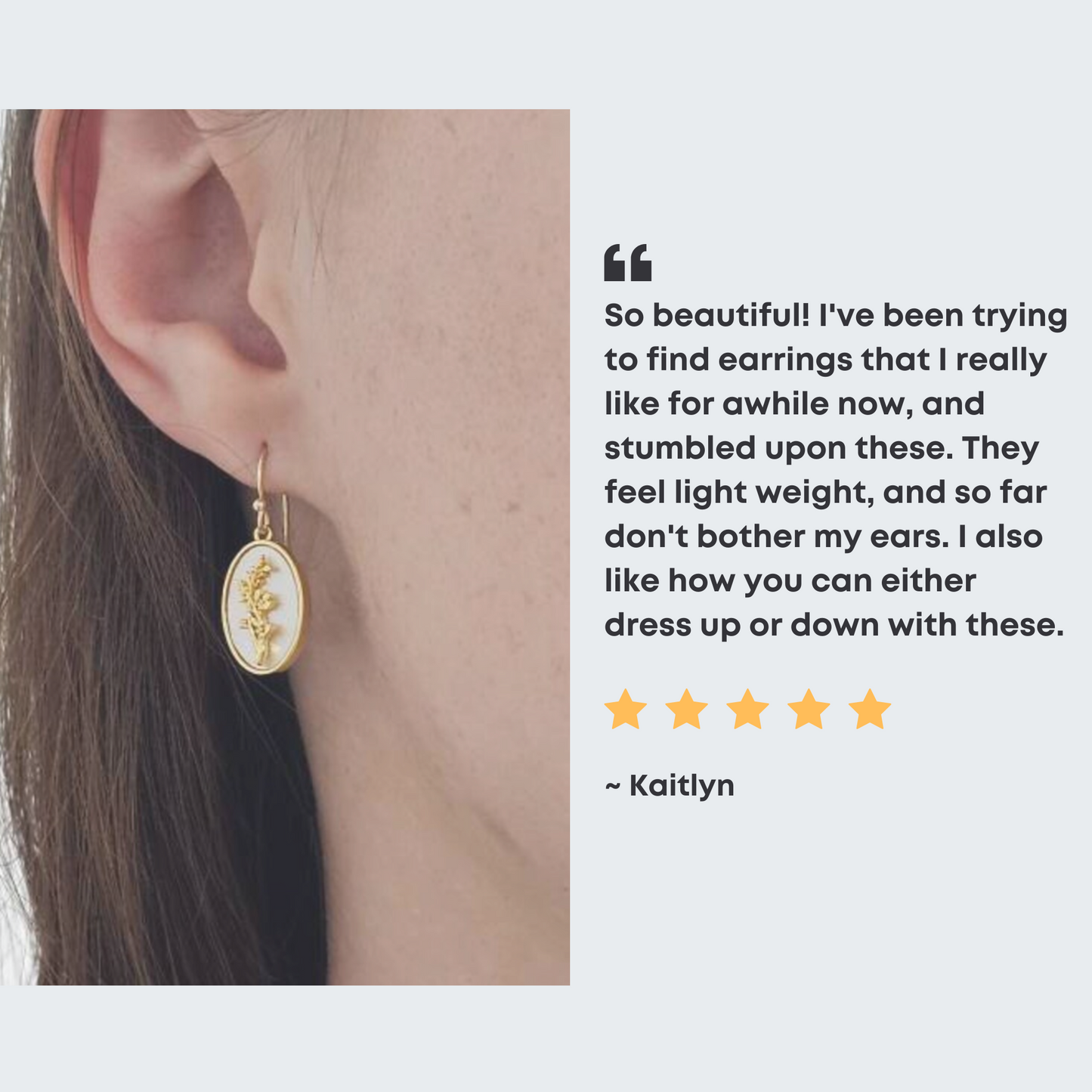 Custom Birth Flower Earrings