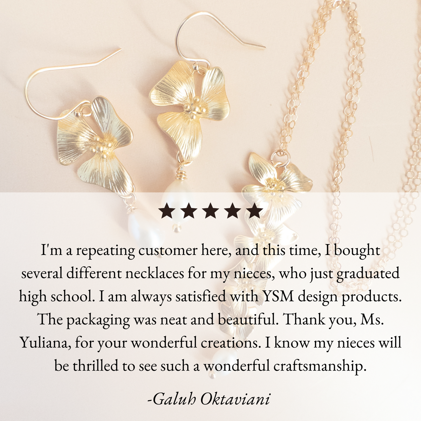 Asymmetrical Dogwood Necklace