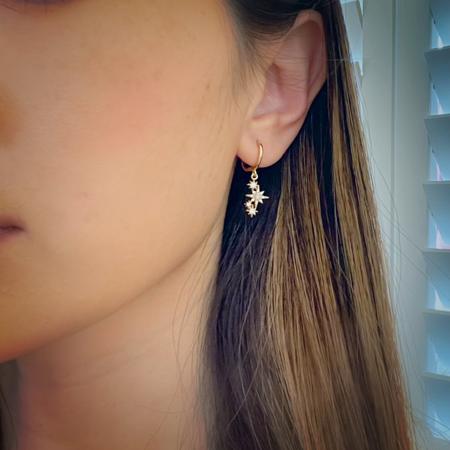 Opal Constellation Hoops