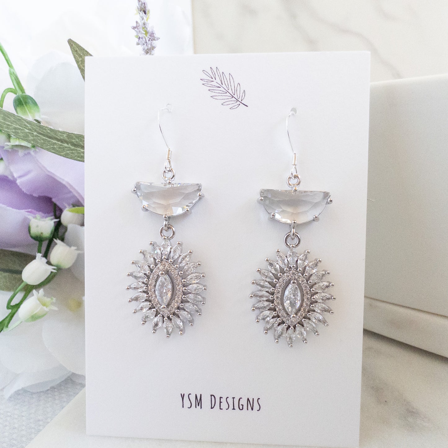 Octavia Earrings - Silver