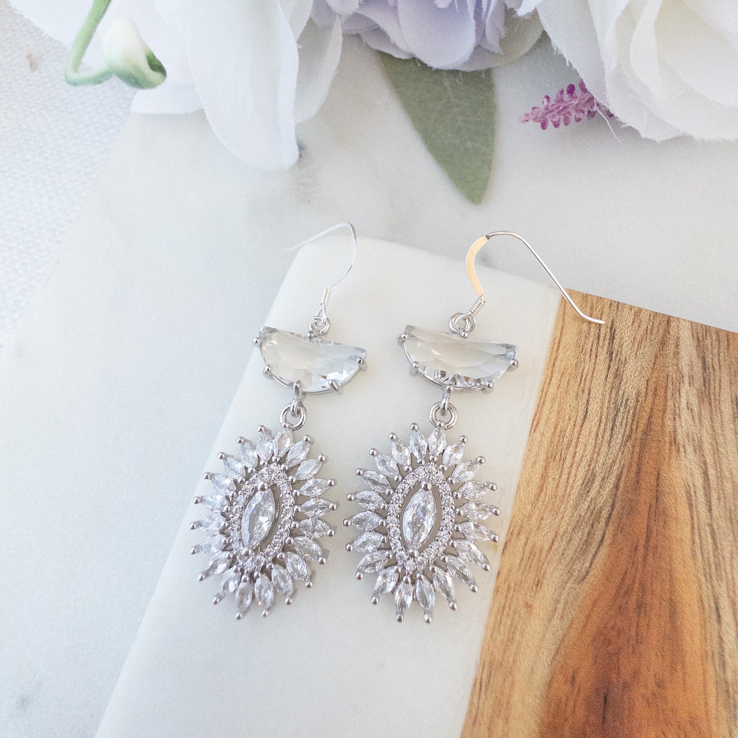 Octavia Earrings - Silver