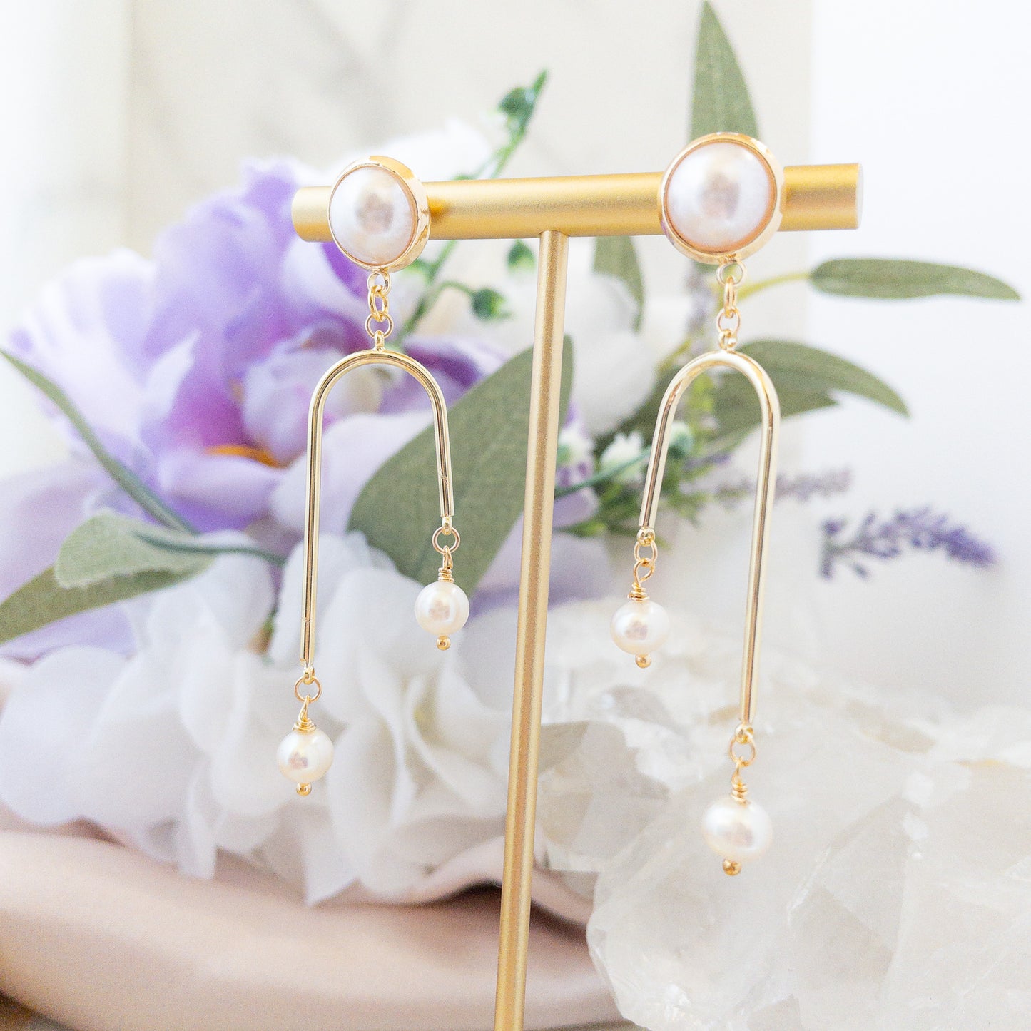 Pearl Arch Earrings