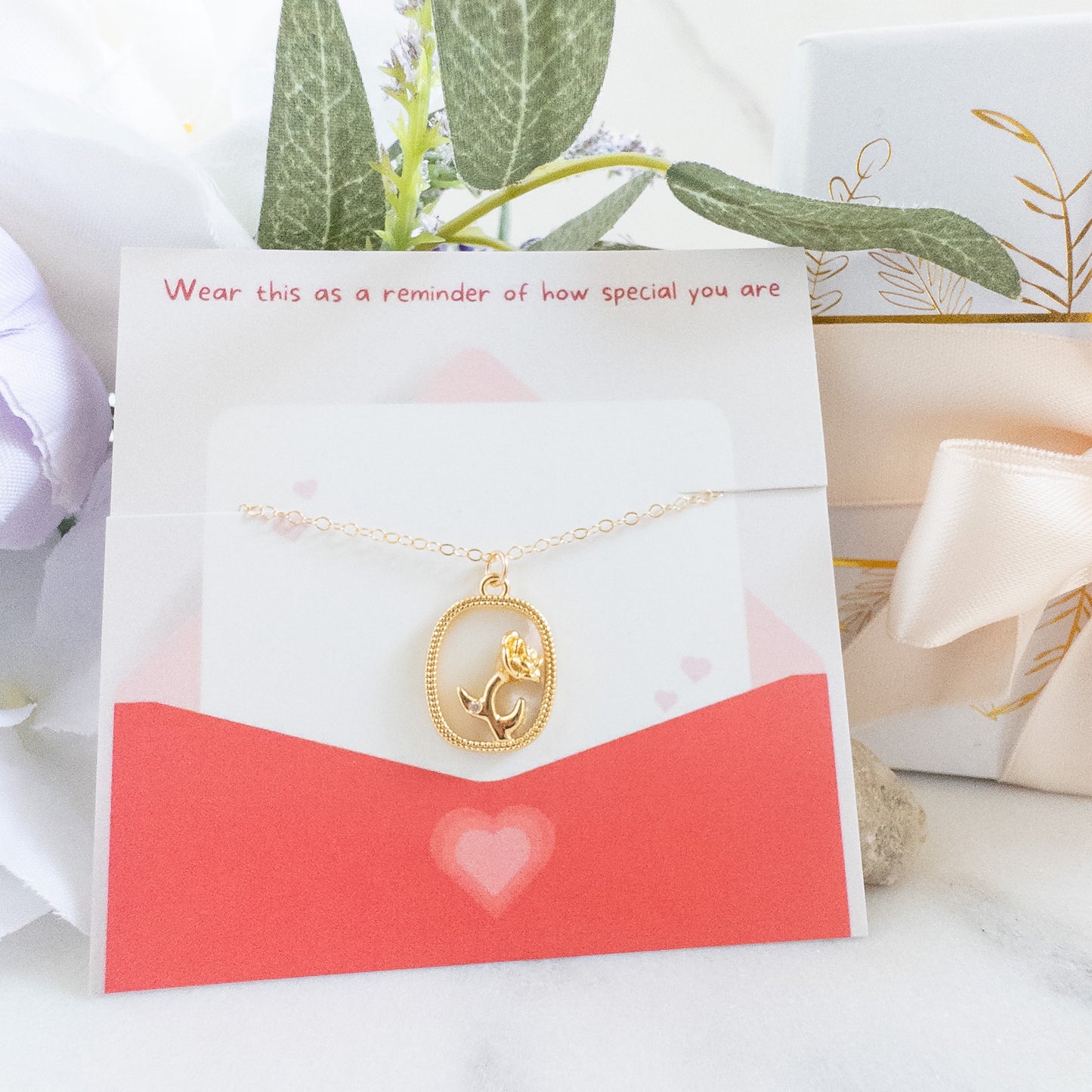 Rose Mother of Pearl Necklace