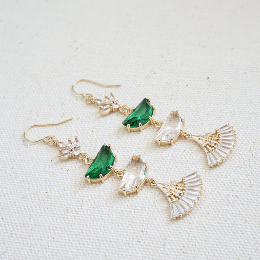 The Kate Earrings - Green