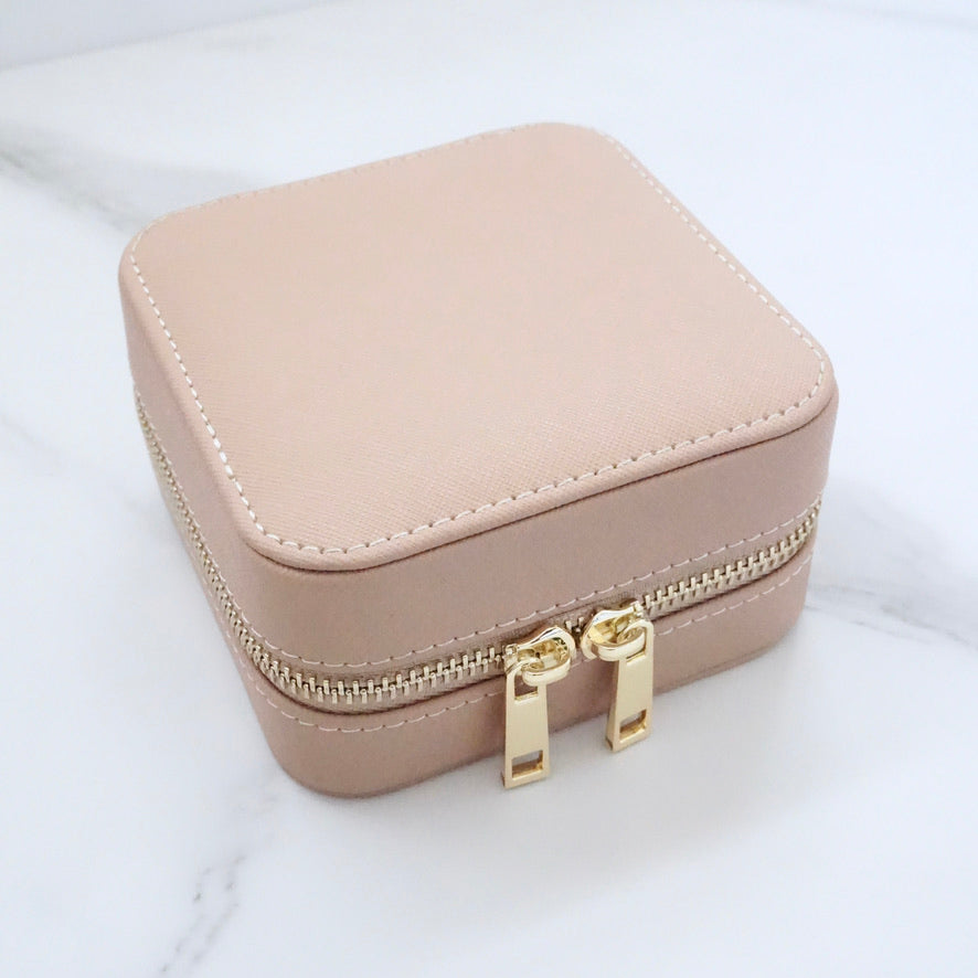 Vegan Leather Jewelry Organizer - Cream Beige