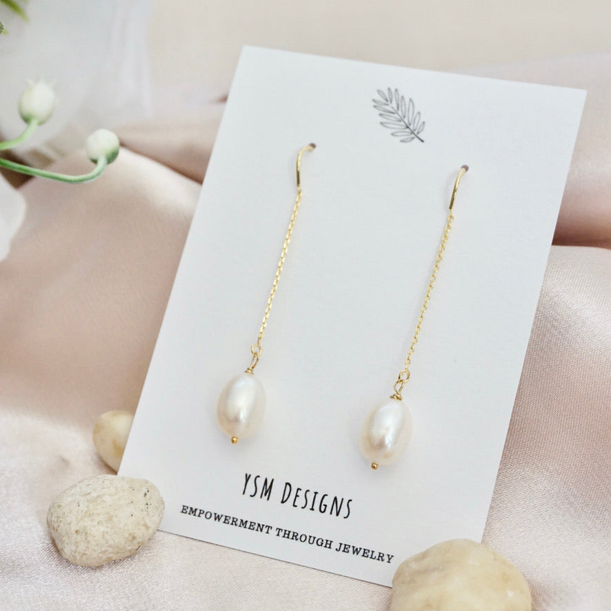 Pearl Threader Earrings