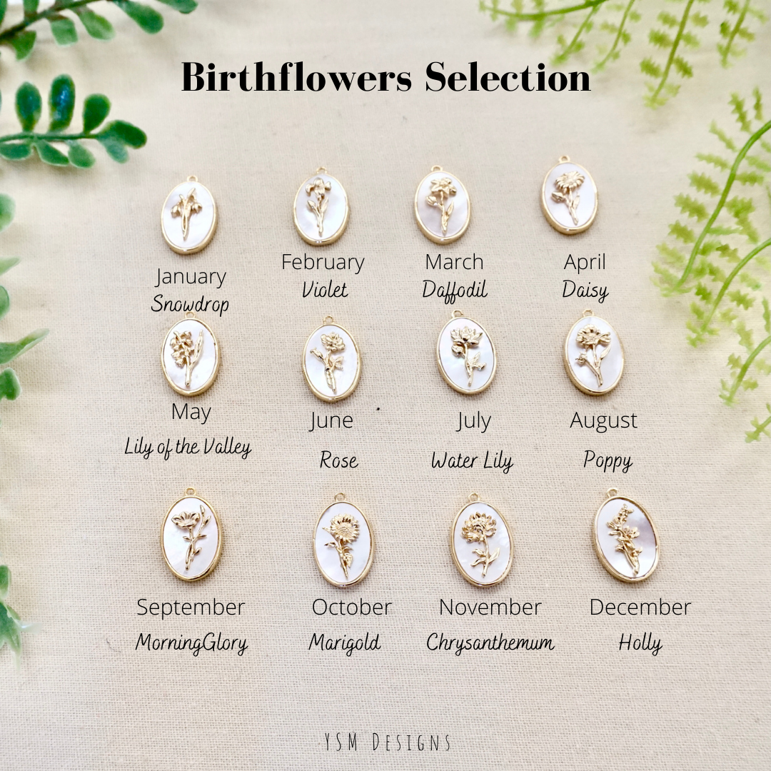 Personalized Birth Flower Necklace