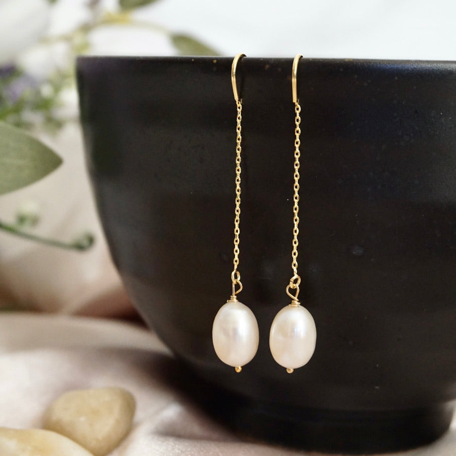 Pearl Threader Earrings