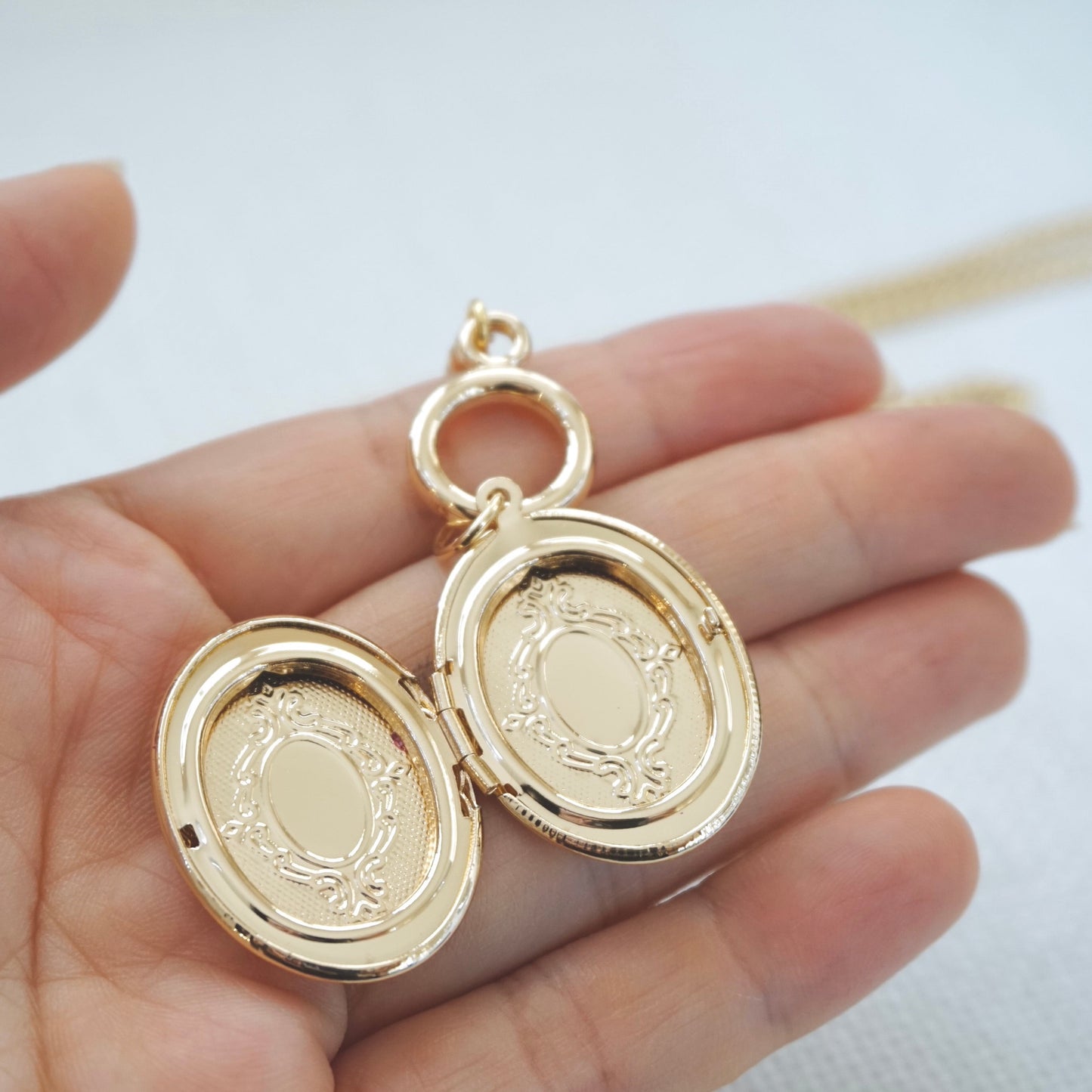 Oval Locket Toggle Necklace