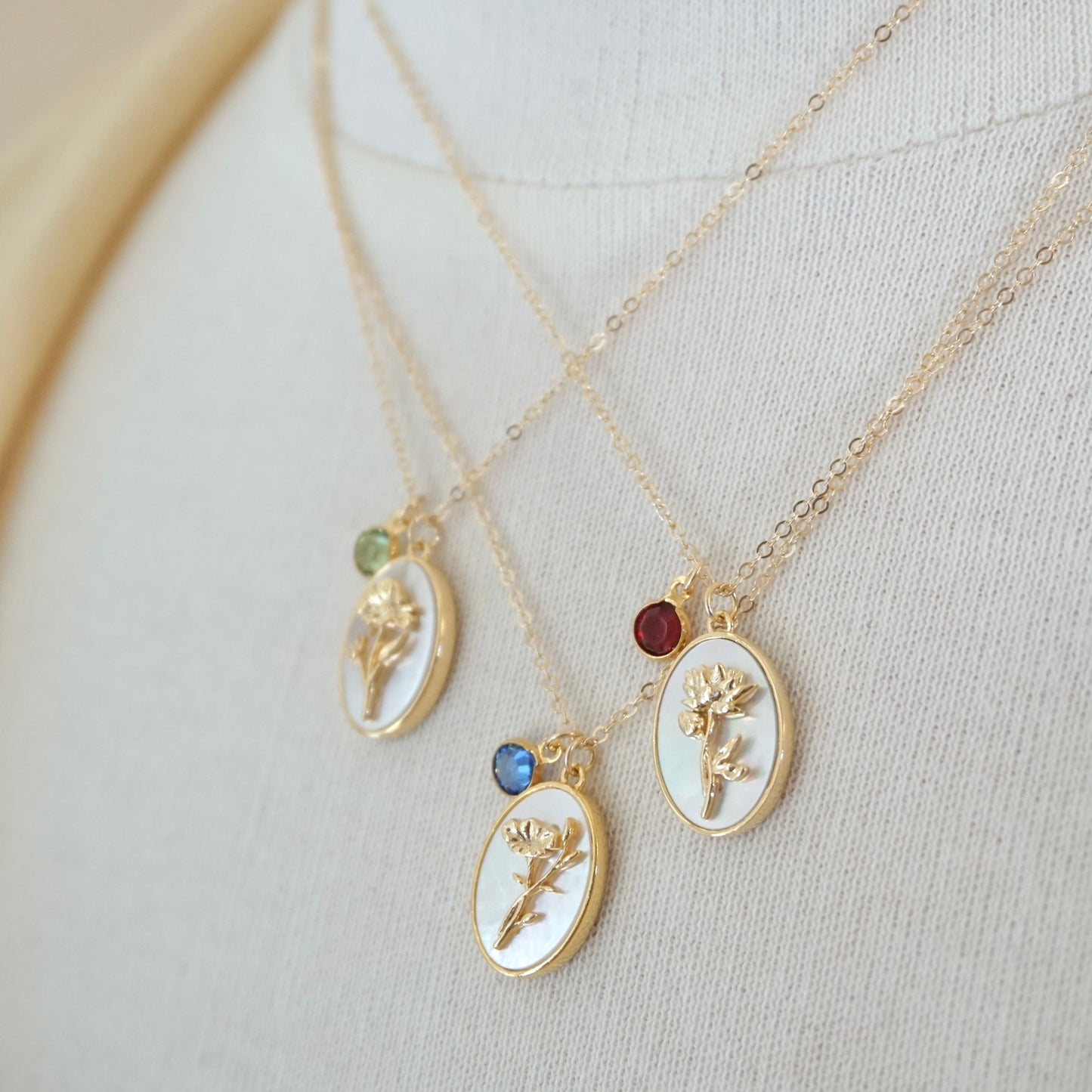 Personalized Birth Flower Necklace