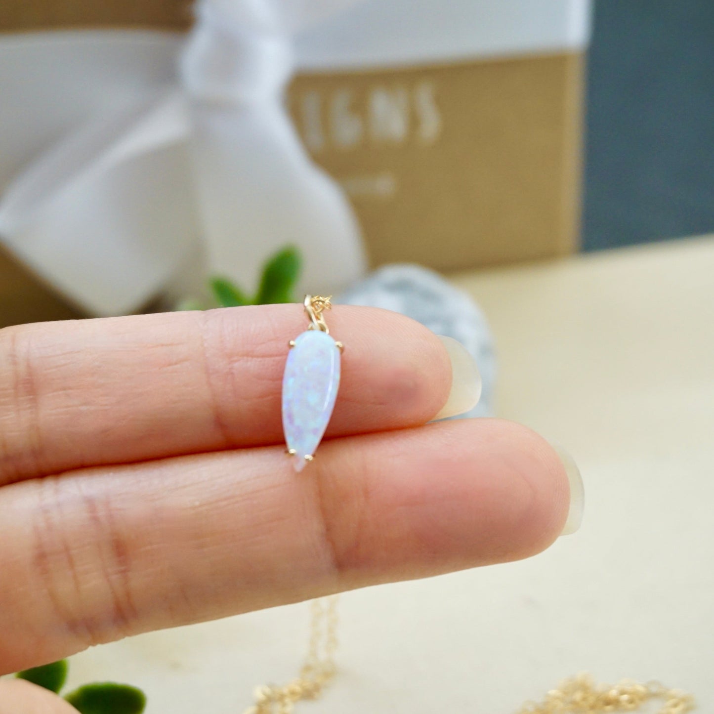 Marquise Opal Necklace