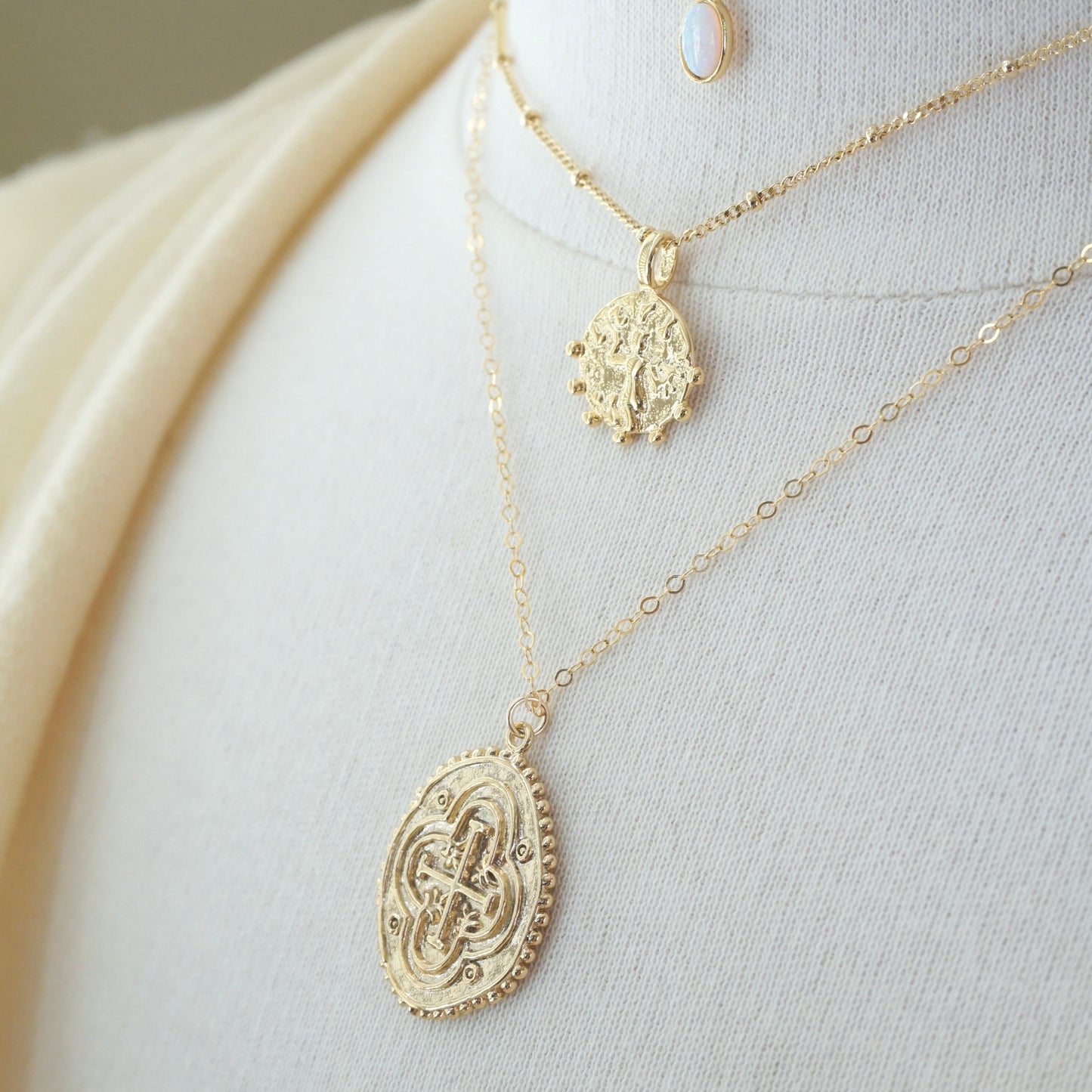 Gold Medallion Coin Necklace