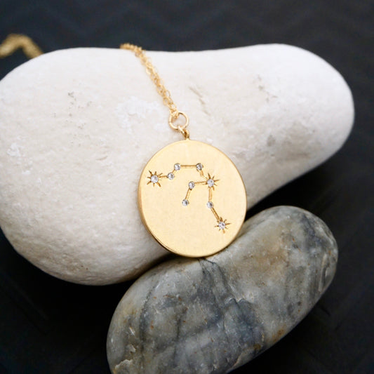 Zodiac coin necklace