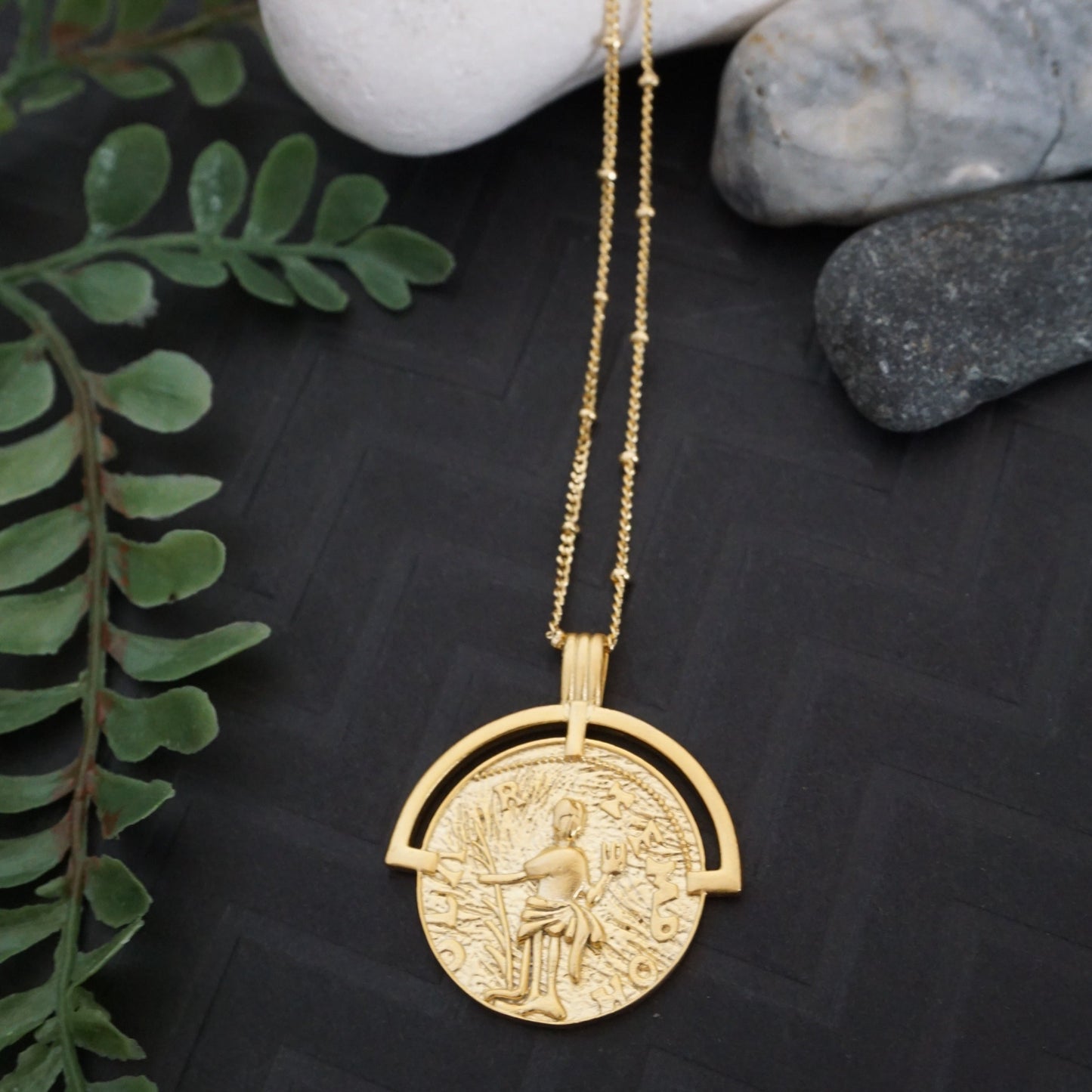 Vintage Coin Medallion Necklace