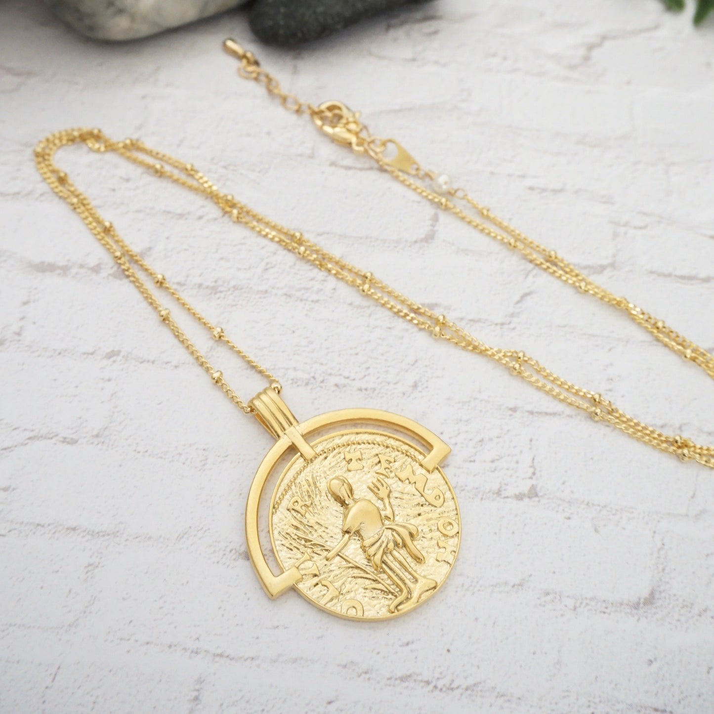 Vintage Coin Medallion Necklace