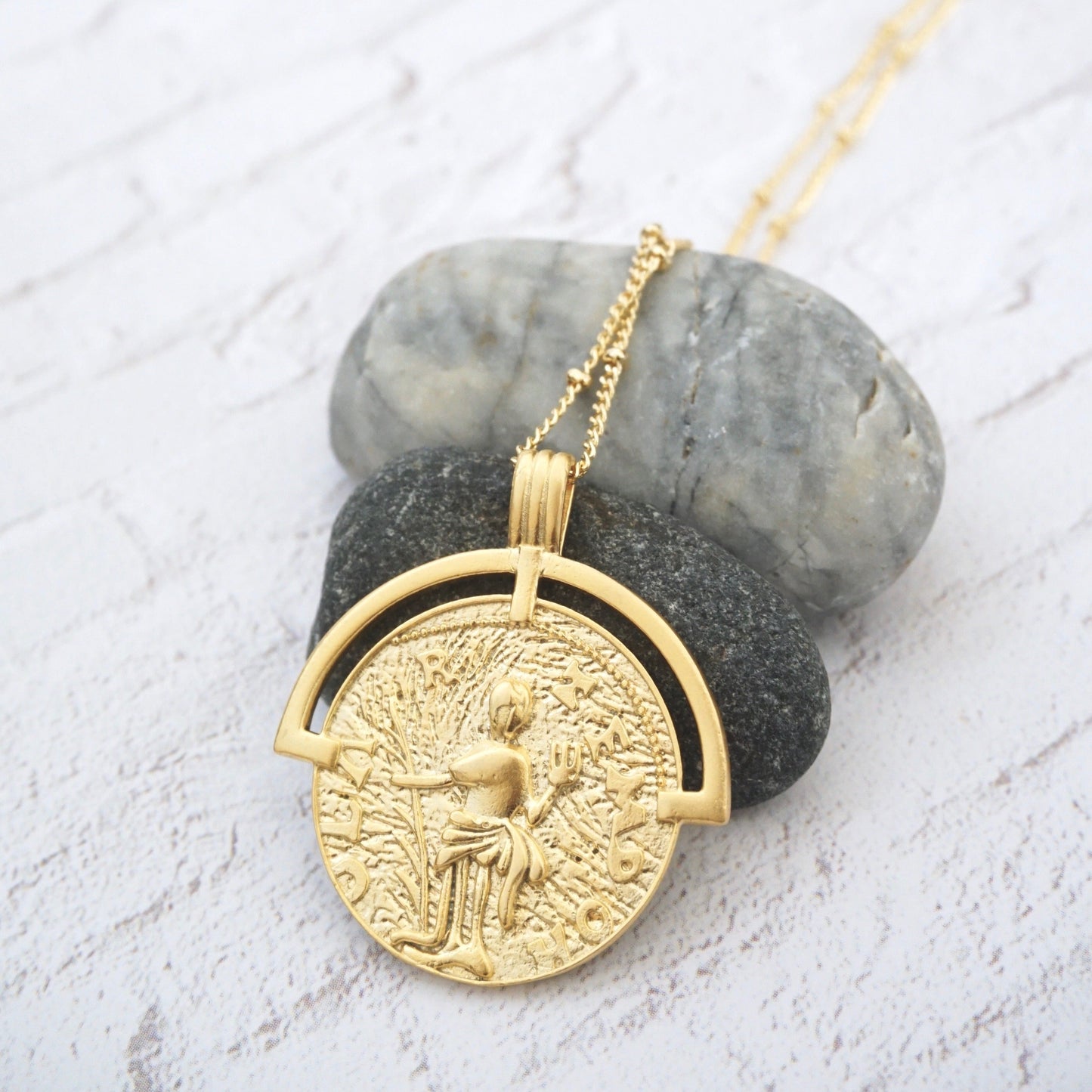 Vintage Coin Medallion Necklace