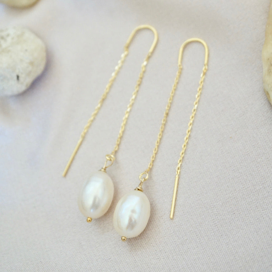 Pearl Threader Earrings