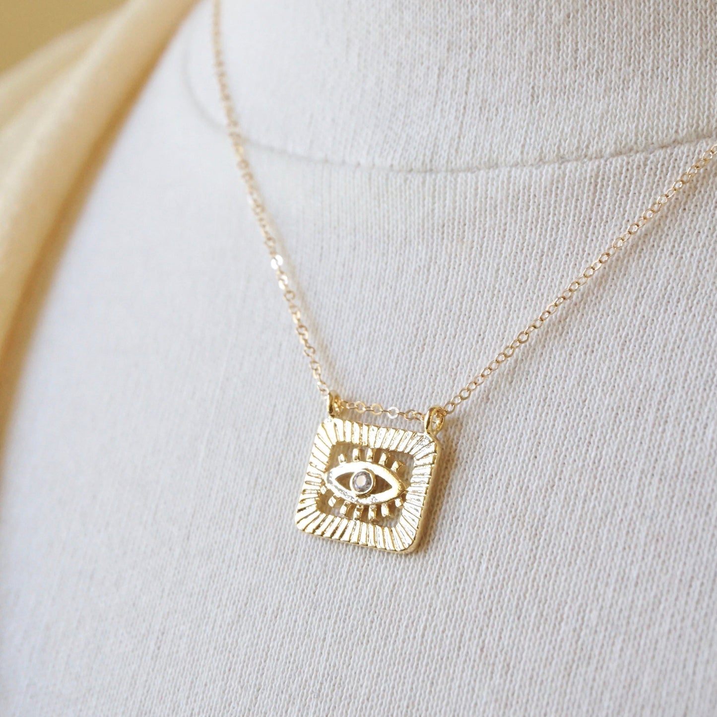 Gold Evil Eye Necklace