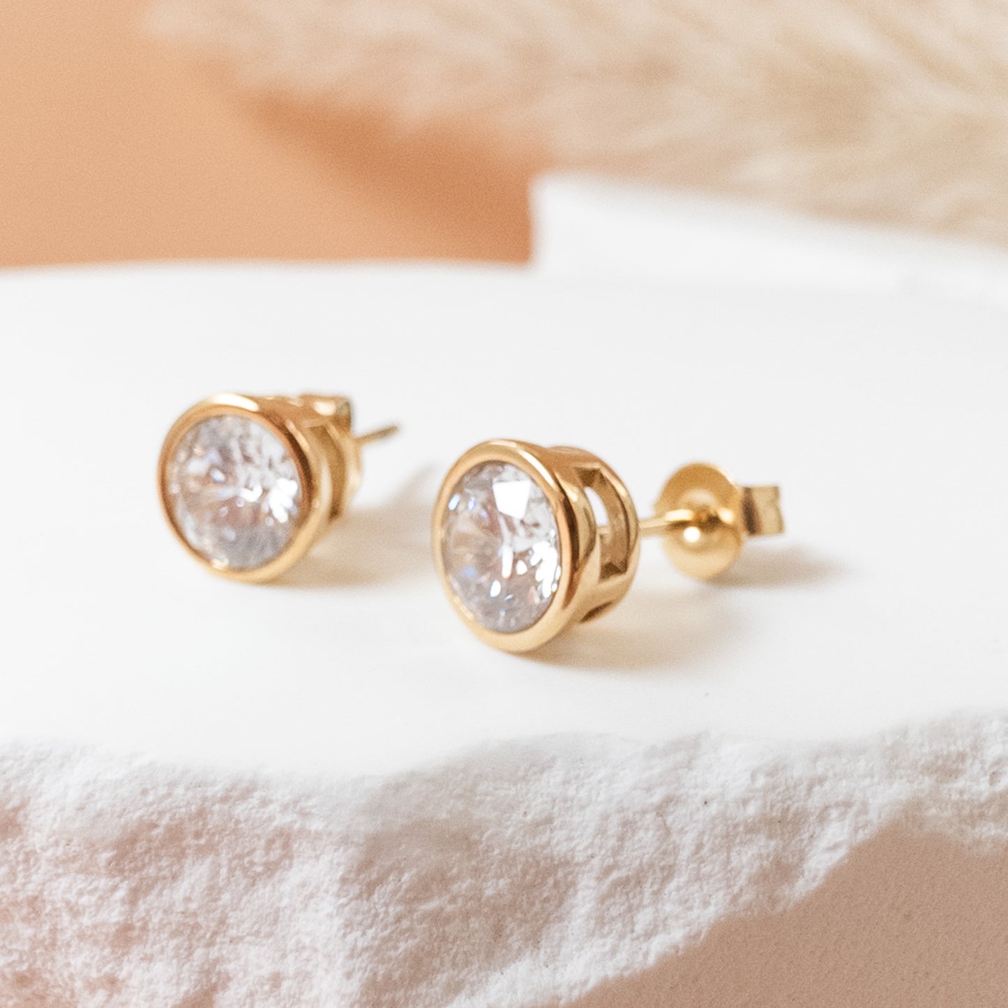 Classic CZ Post Earrings