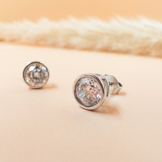 Classic CZ Post Earrings