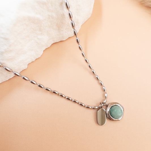 Amazonite Charm Necklace