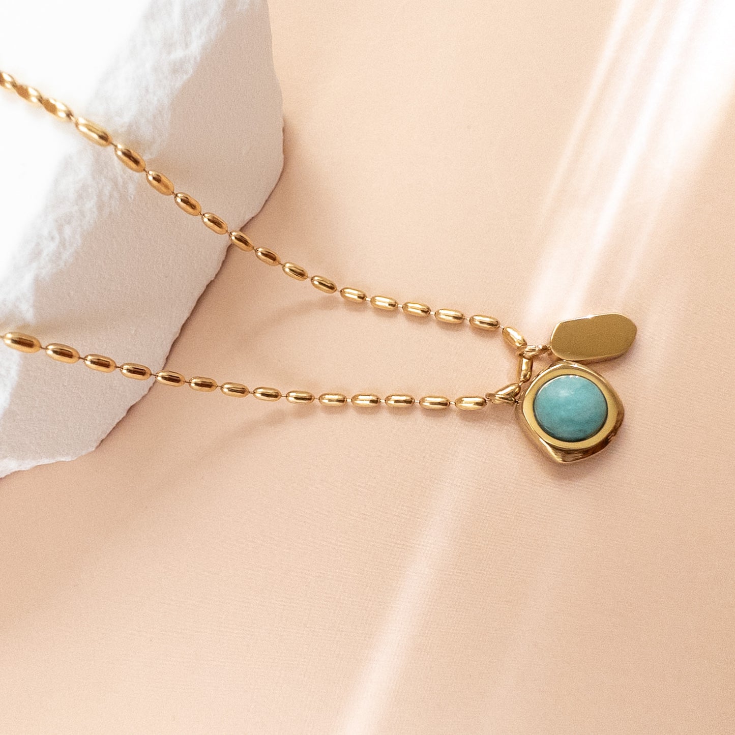 Amazonite Charm Necklace