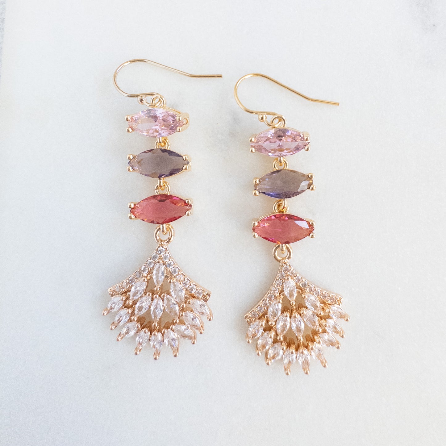 Anastasia Earrings/ Pink