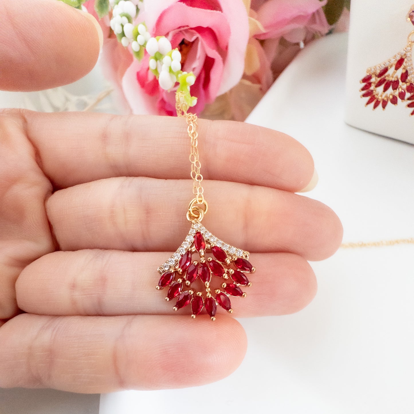 Anastasia Jewelry Set - Red