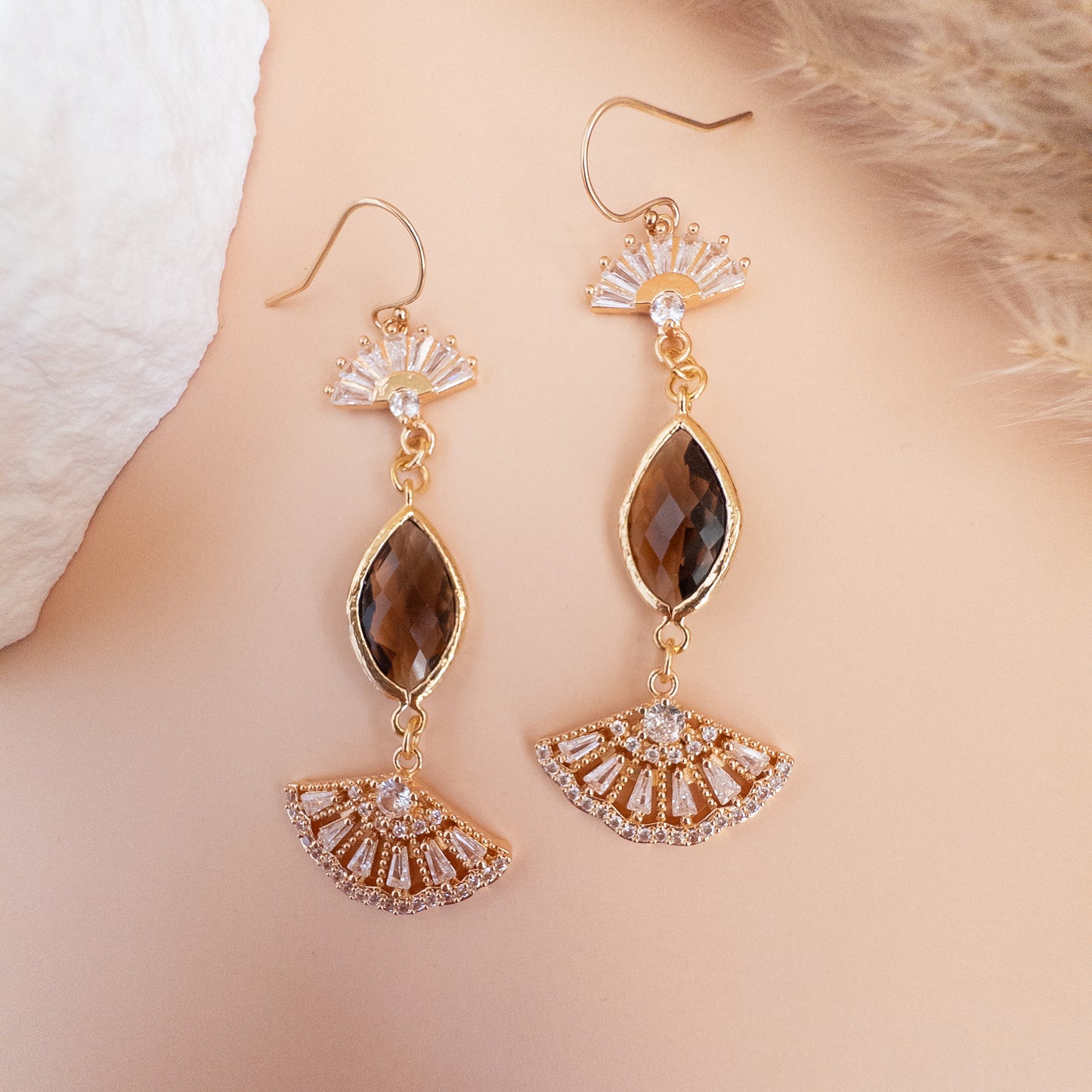 Celeste Earrings - Brown
