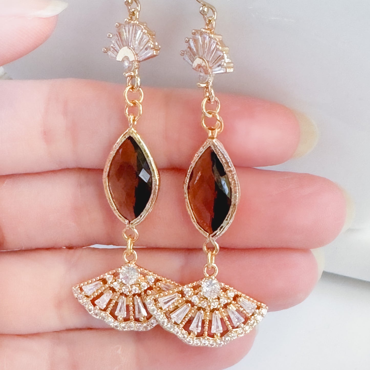 Celeste Earrings - Brown