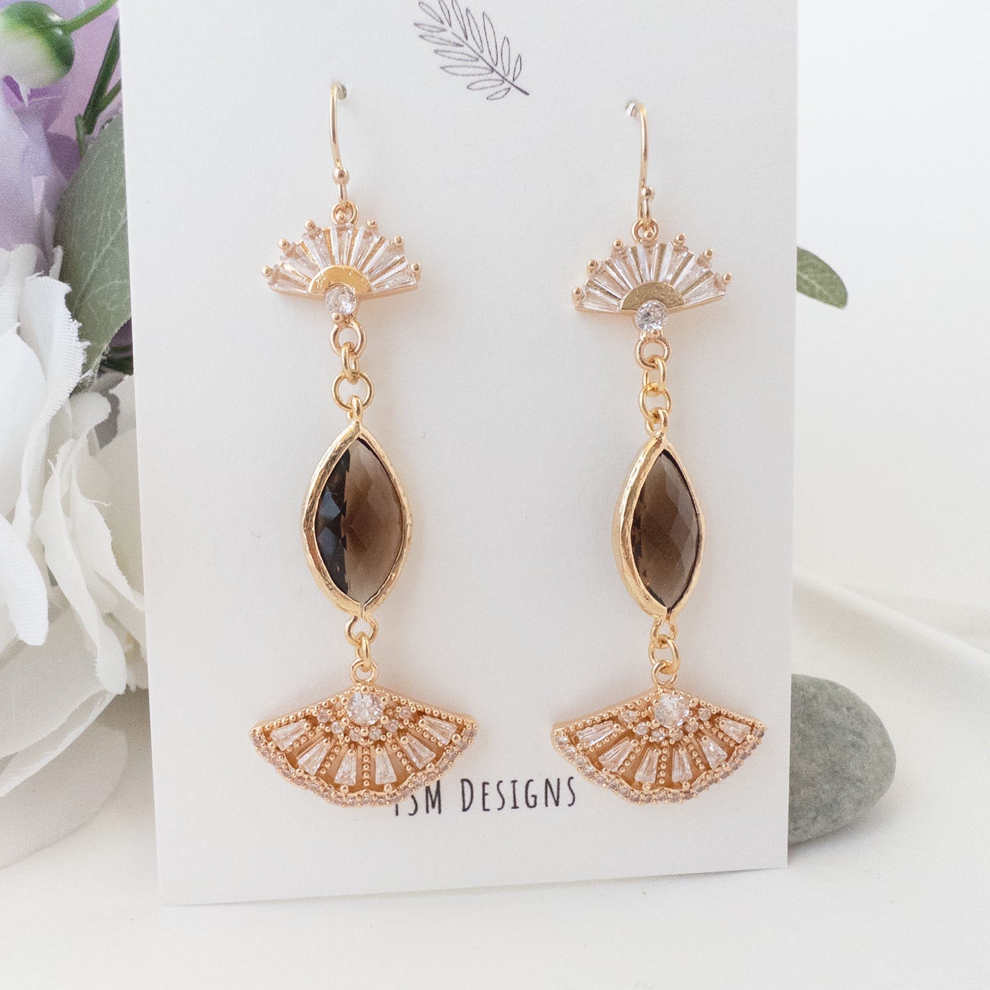 Celeste Earrings - Brown