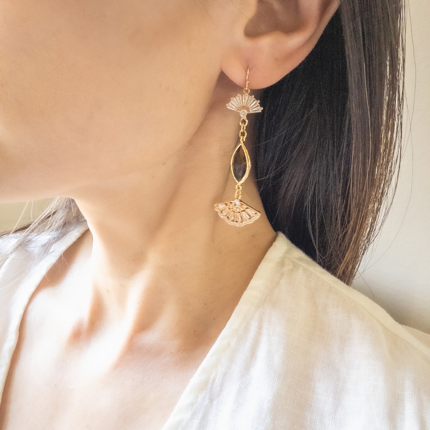 Celeste Earrings - Brown