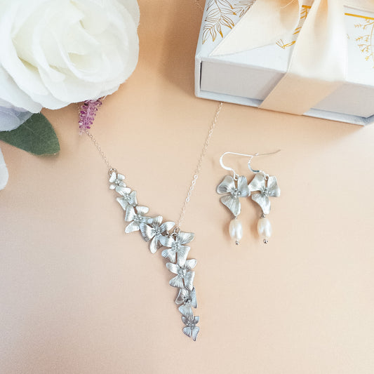 Asymmetrical Dogwood Necklace