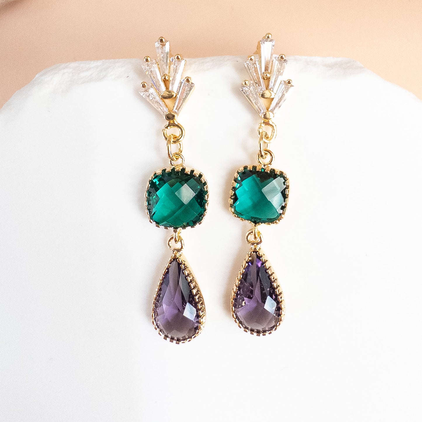 Emerald Plum Earrings