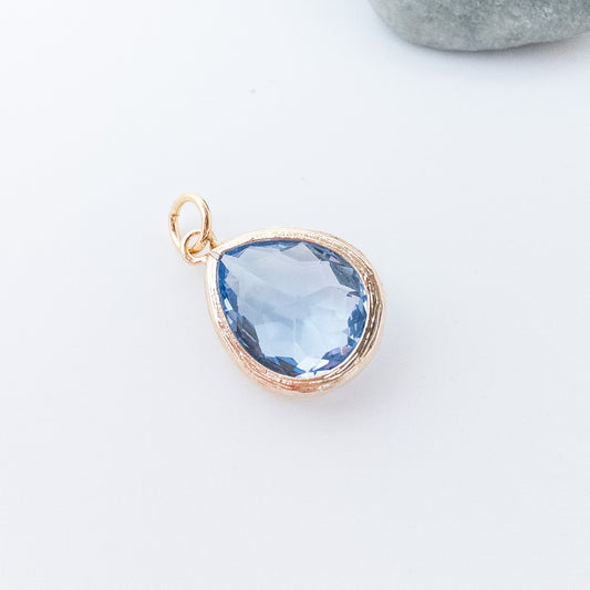 Light Sapphire Glass Crystal Pendant