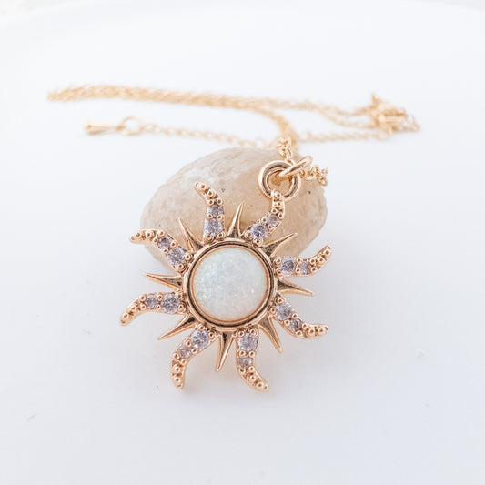 Opal Sun Necklace