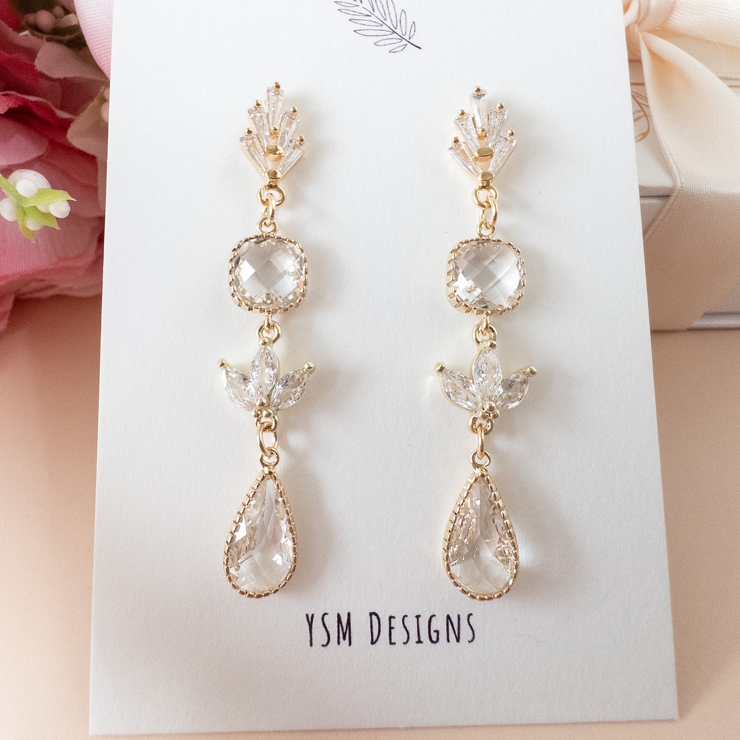Hazel Clear Drop Earrings