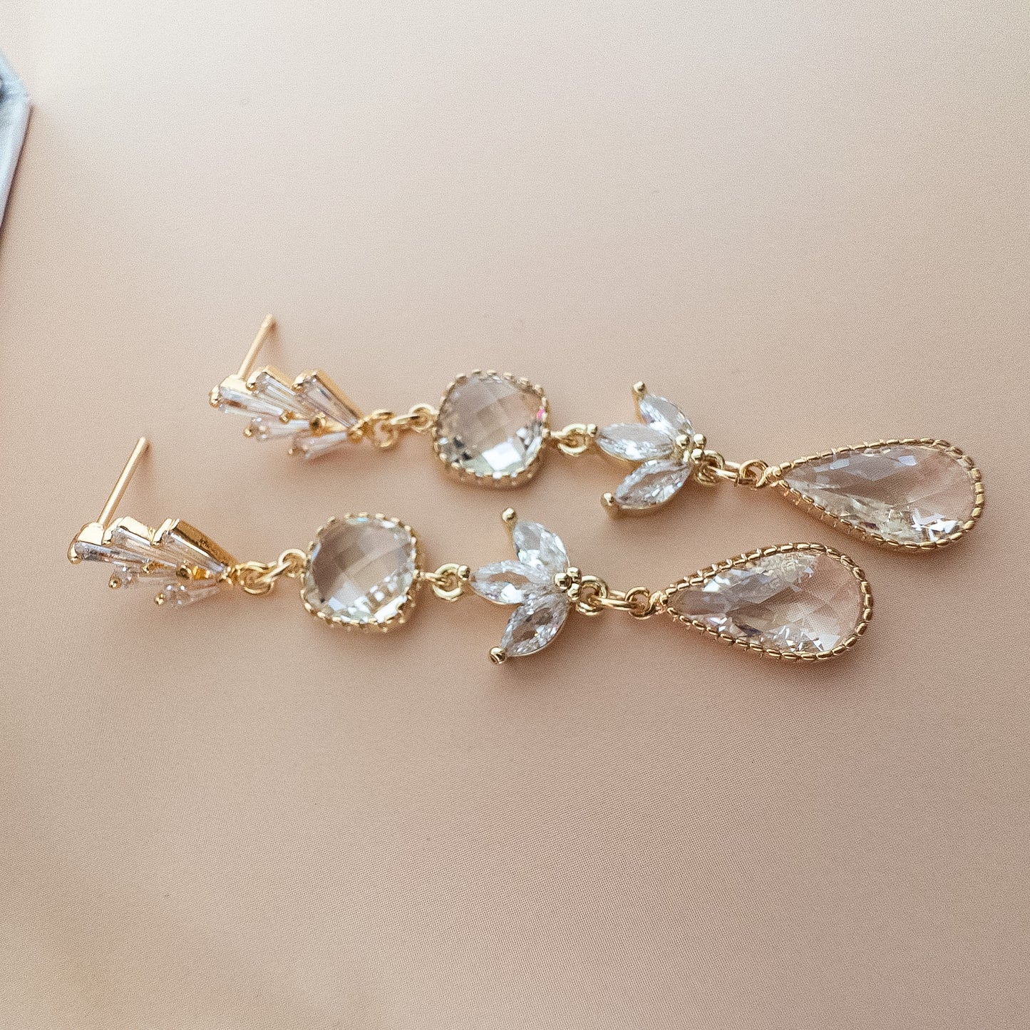 Hazel Clear Drop Earrings