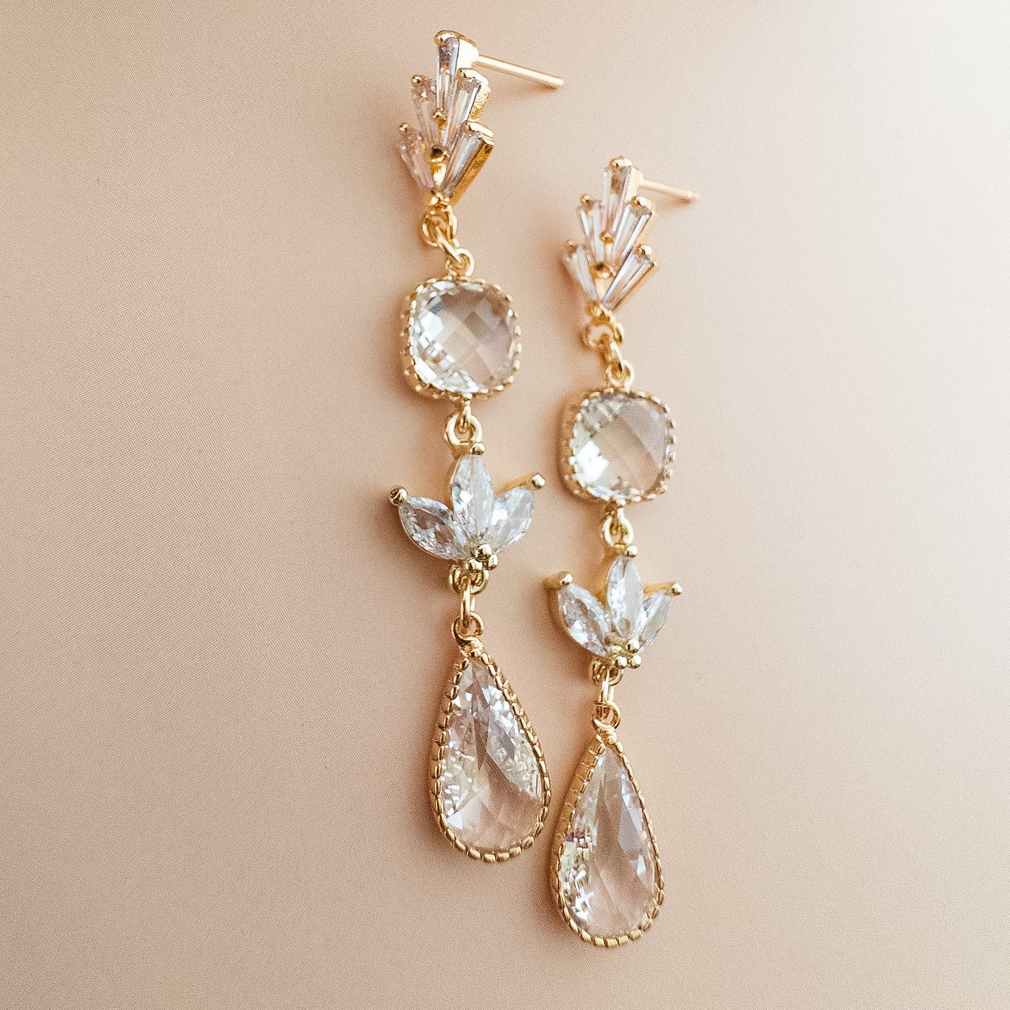 Hazel Clear Drop Earrings