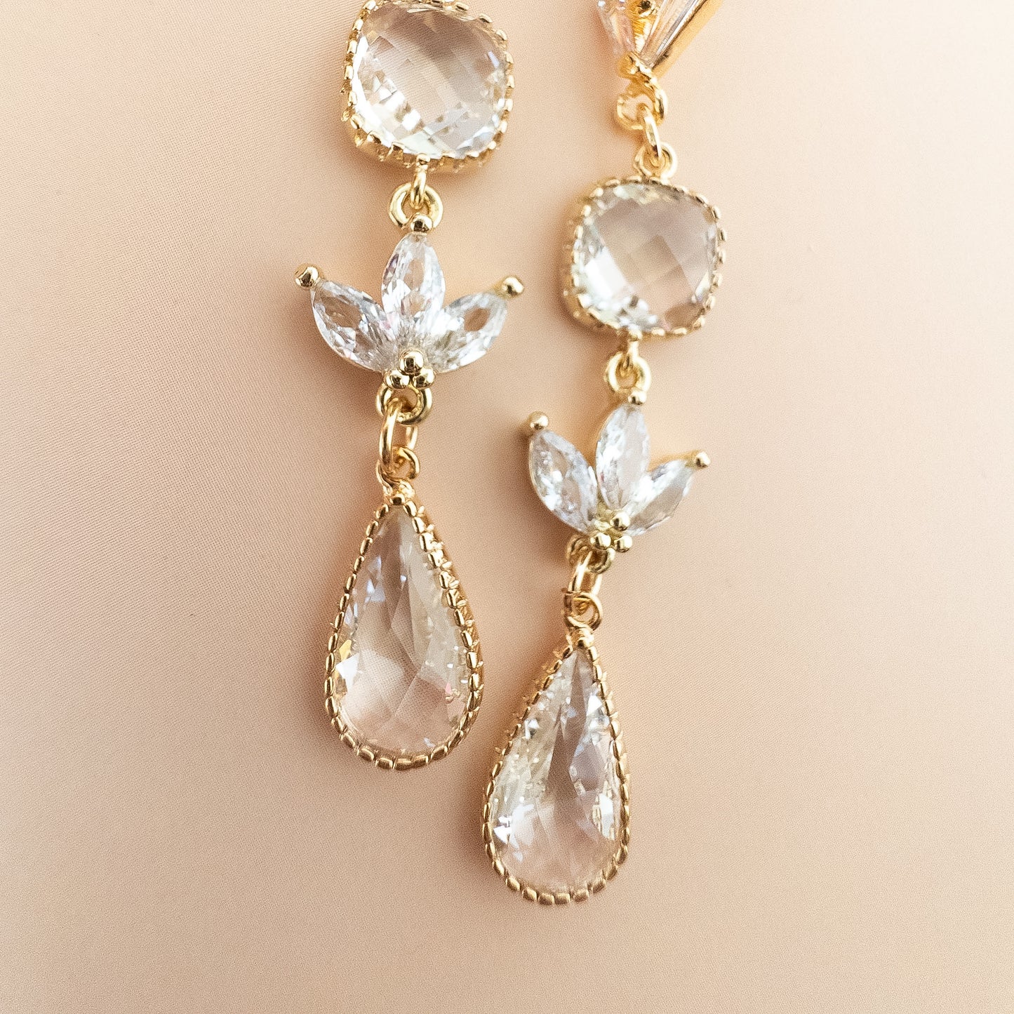 Hazel Clear Drop Earrings