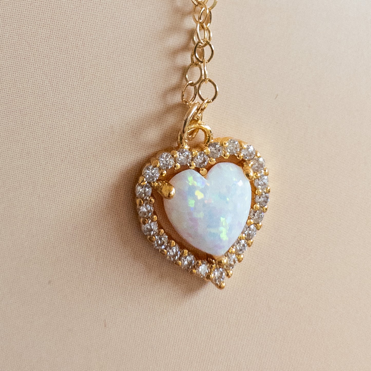 Opal Heart Necklace