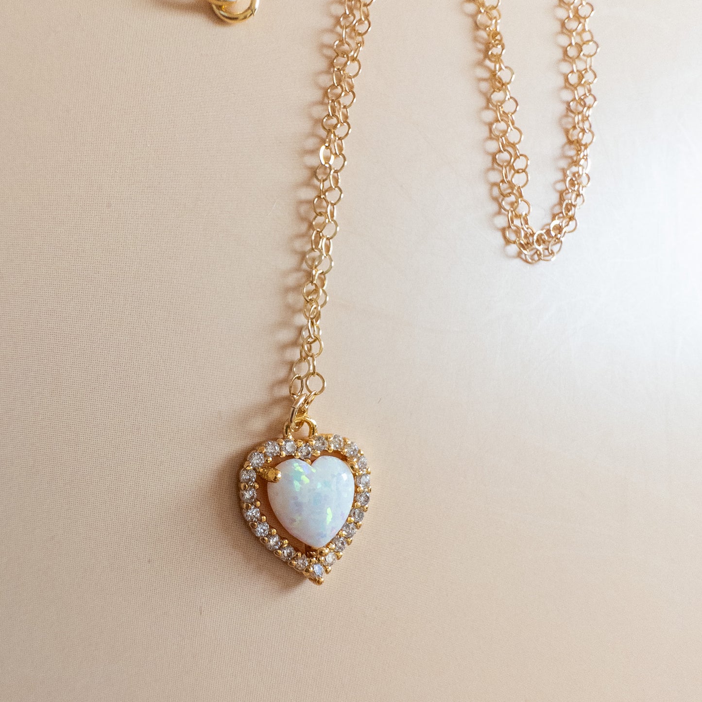 Opal Heart Necklace