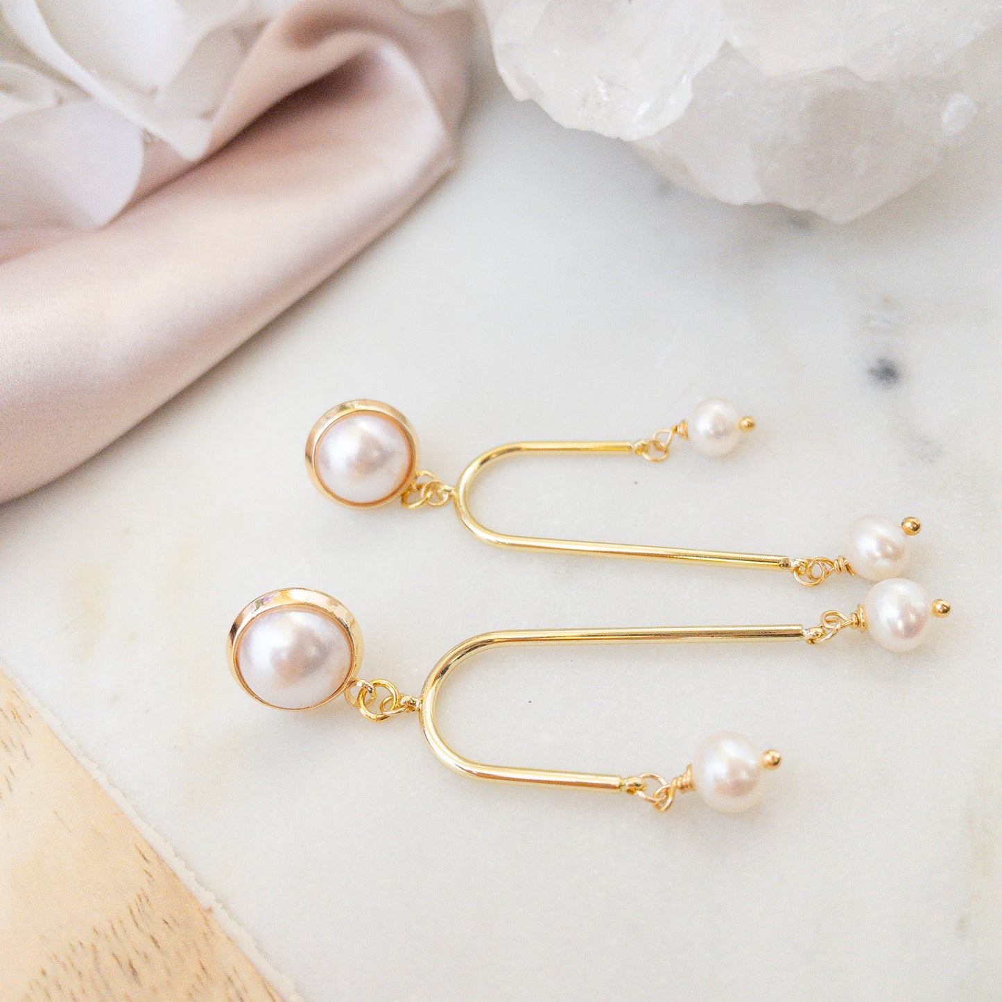 Pearl Arch Earrings
