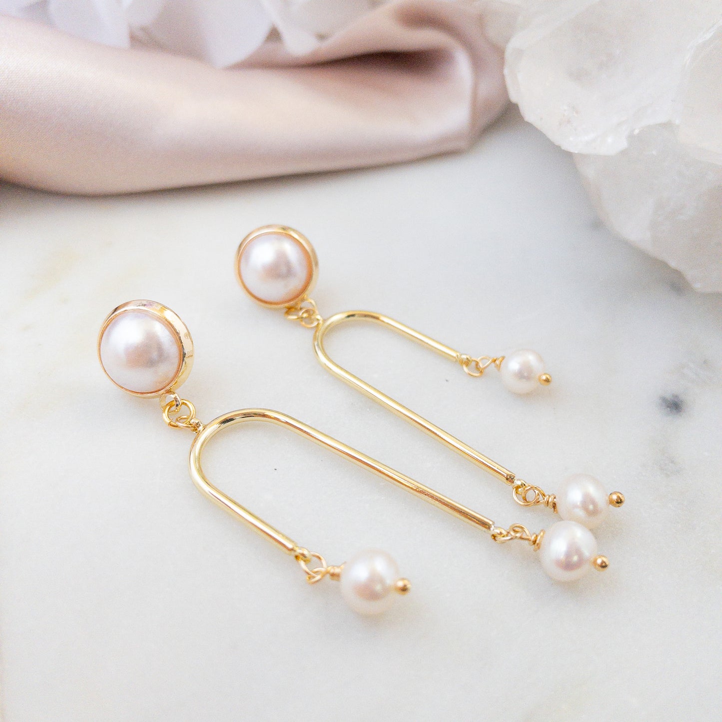 Pearl Arch Earrings