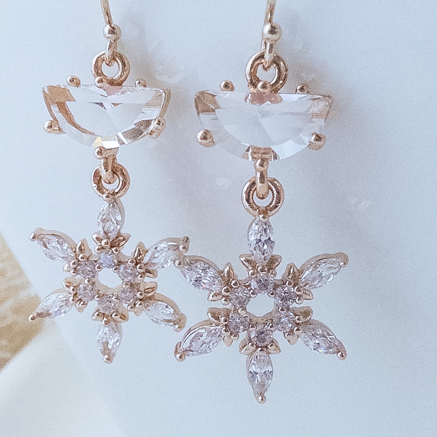 Rhinestone Snowflake Earrings