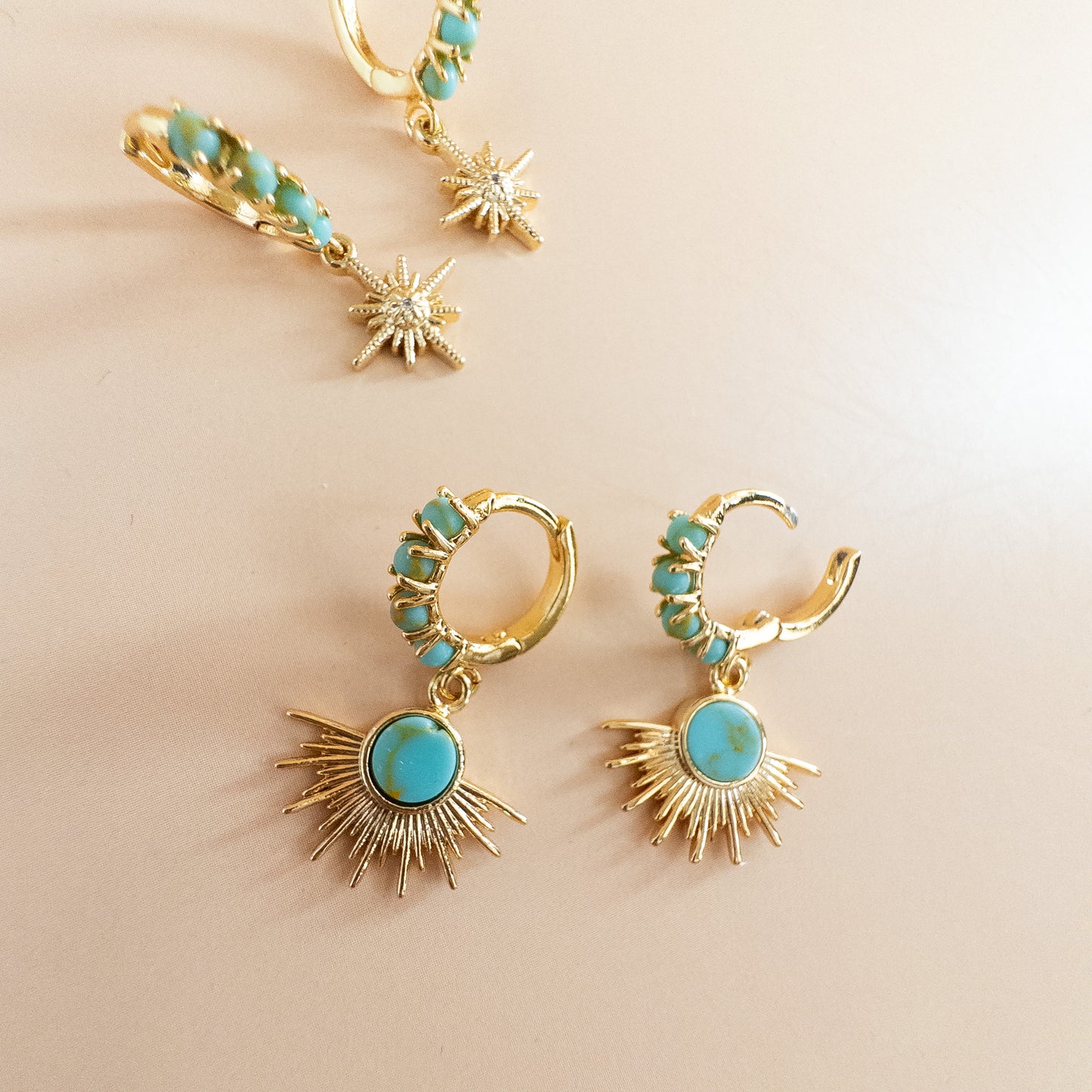 Sunburst Turquoise Huggies