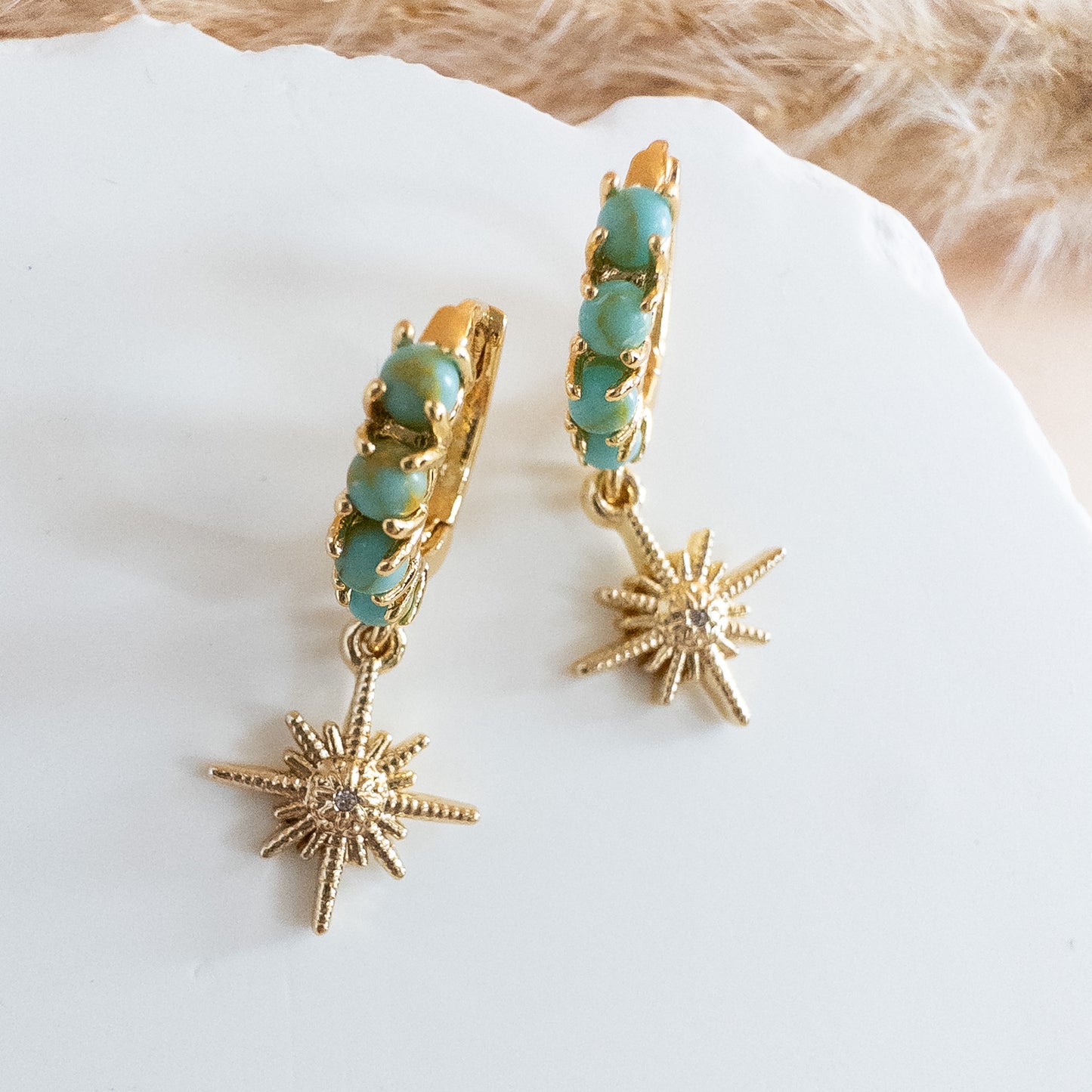 Sunburst Turquoise Huggies